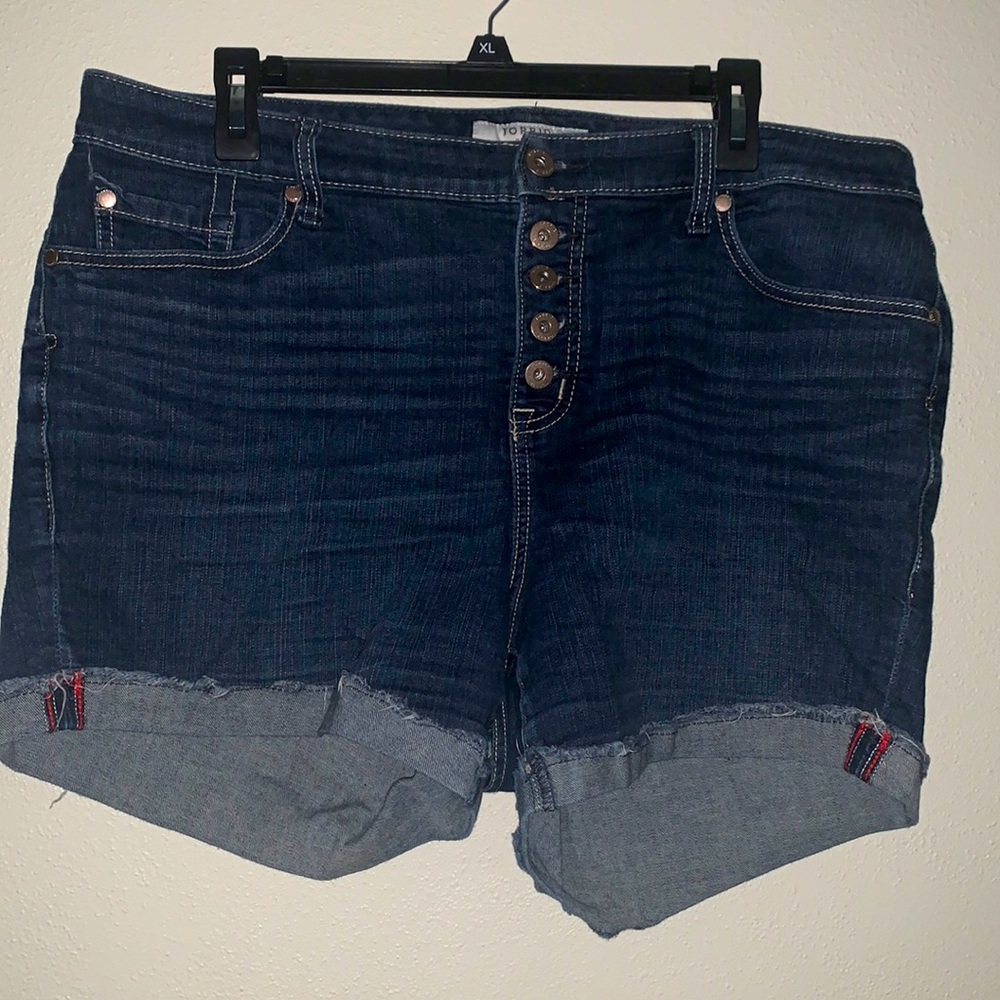 Torrid high rise jean shorts